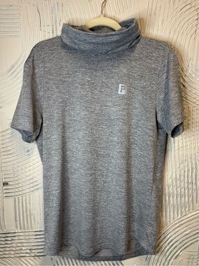 Portland Gear Men's Gray Short-Sleeve Turtleneck Performance Tee N0952